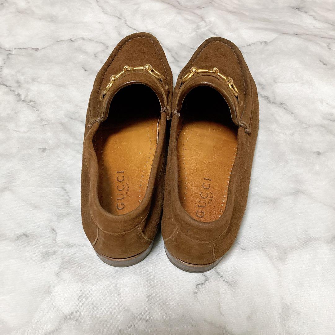 GUCCI グッチ　モカシン　スエード　ホースビットローファー　茶色　ブラウン