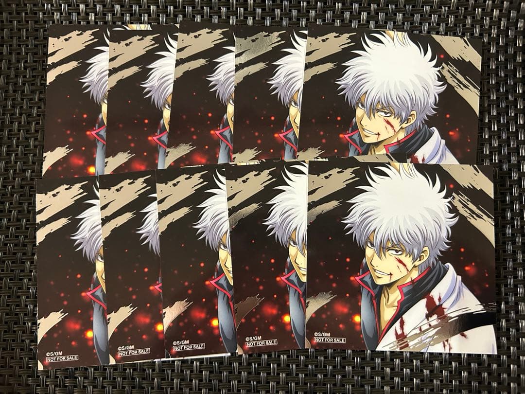 銀魂 アニメイトフェア 購入特典 箔押しスクエアカード　坂田銀時10枚