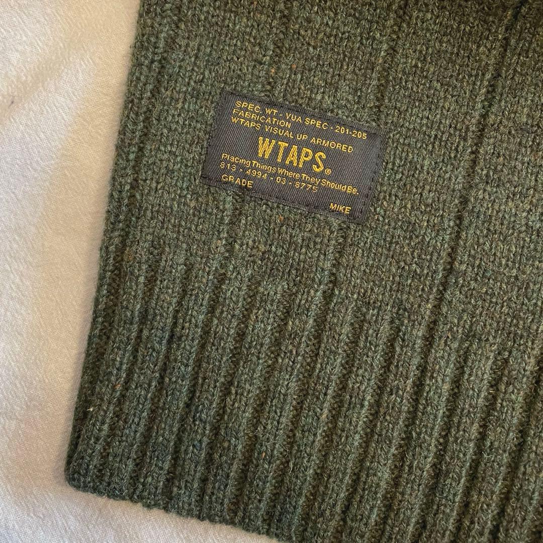 【2】WTAPS ニット セーター カーキ グリーン デッキ クルー