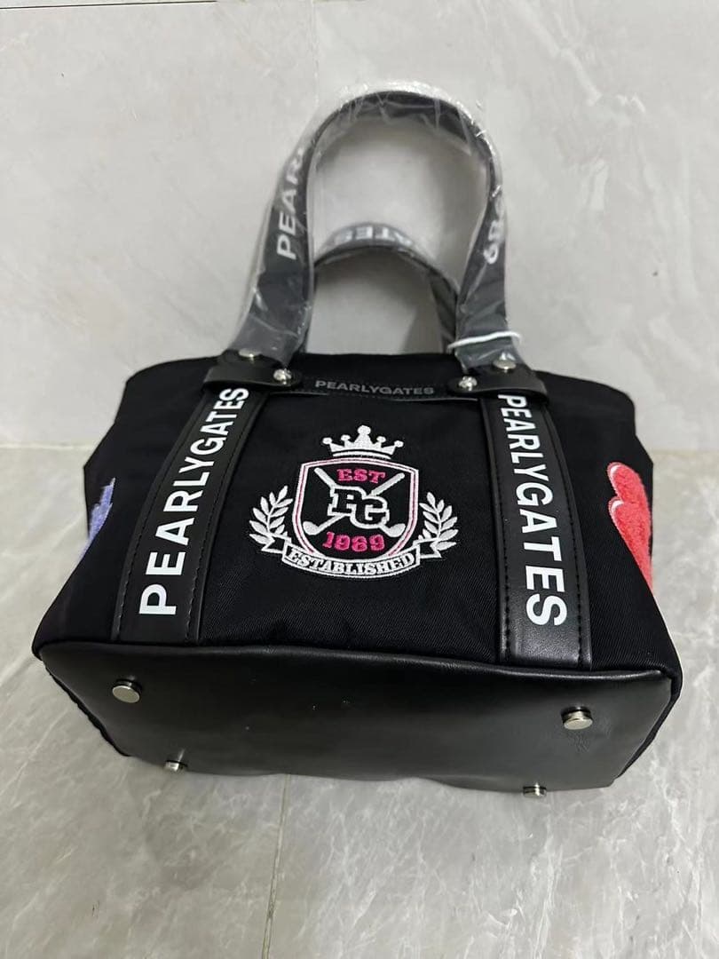 PEARLY GATES ブラックトートバッグ