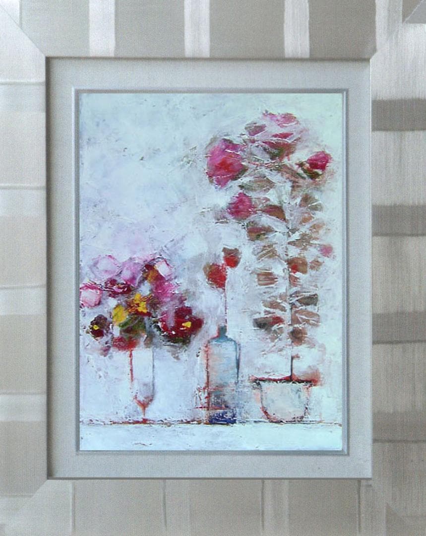 油絵 菅家令子 絵 絵画 インテリア uF6-071102 花