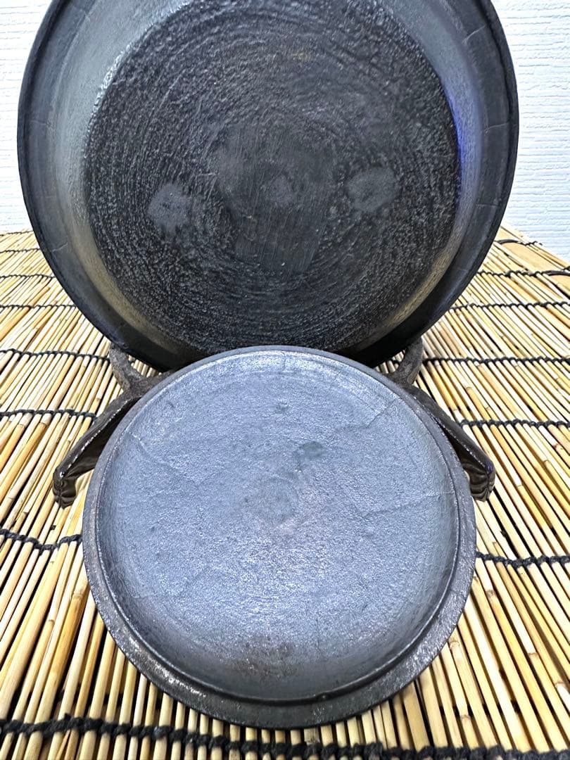 未使用品、木箱付　横倉嘉山造　１５型末紋様　 鉄瓶 南部鉄瓶 南部鉄器　鉄瓶