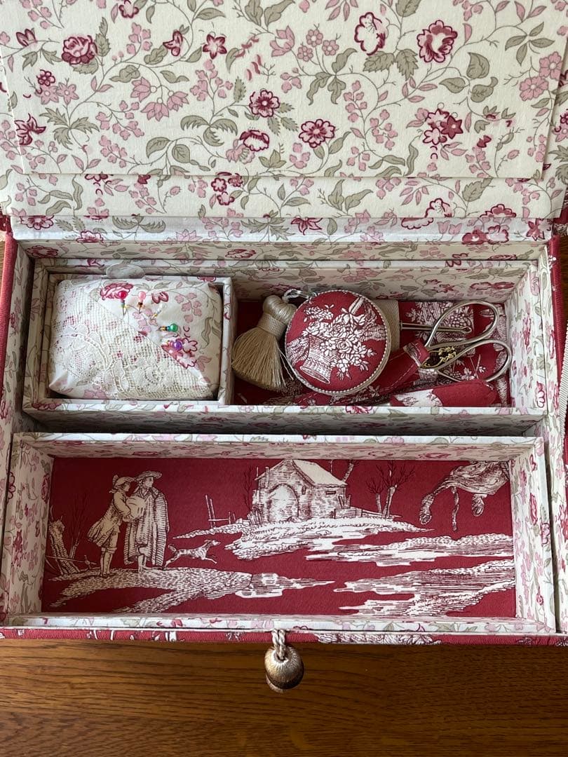 ミッキー様オーダーご依頼作品です カルトナージュ裁縫箱(大)