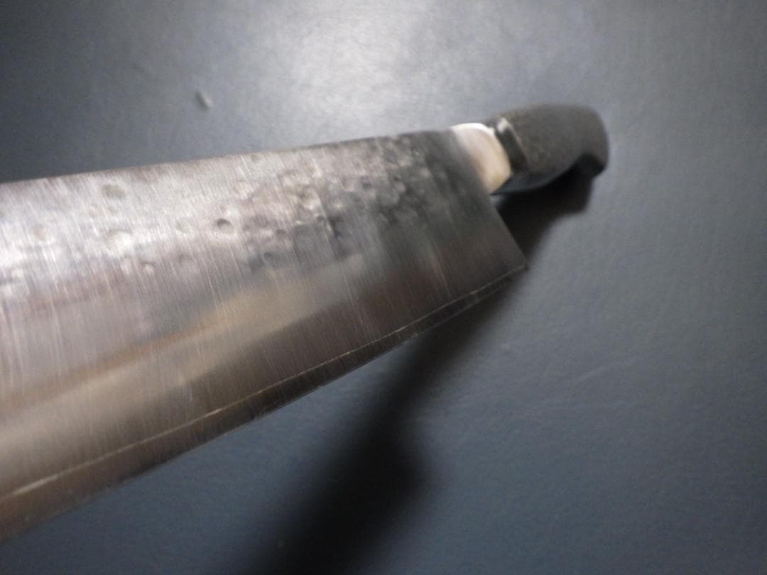 k*n様 刀舟作/槌目鍛造★SS超鋼・牛刀ナイフ包丁★両刃刃付け済み★