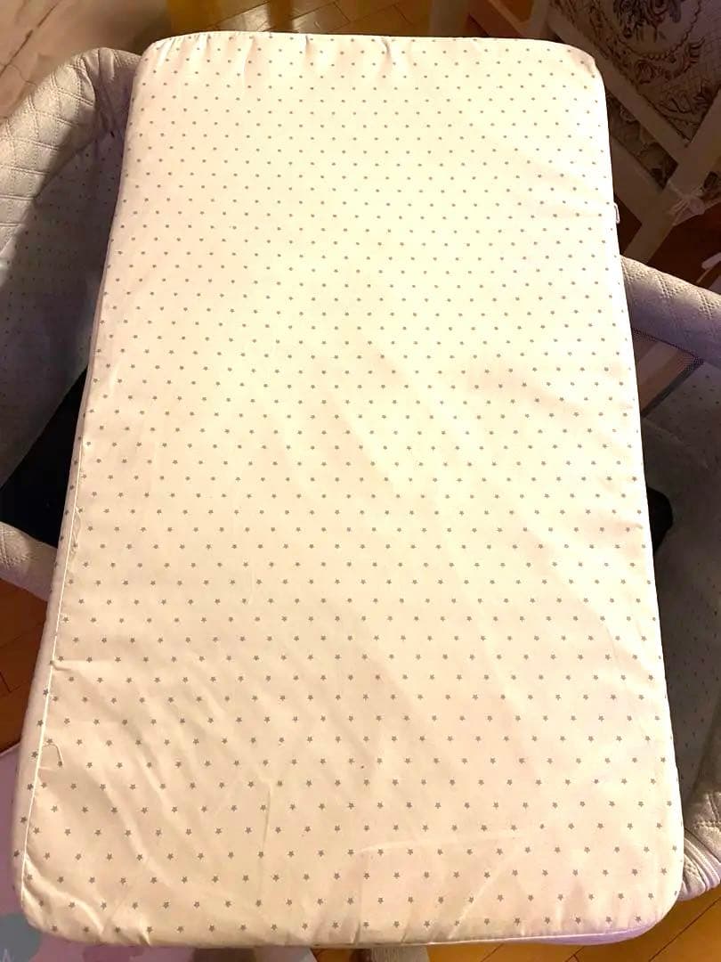 KiNO LiNPO 移動式ベビーベッド　ネイビーブルー