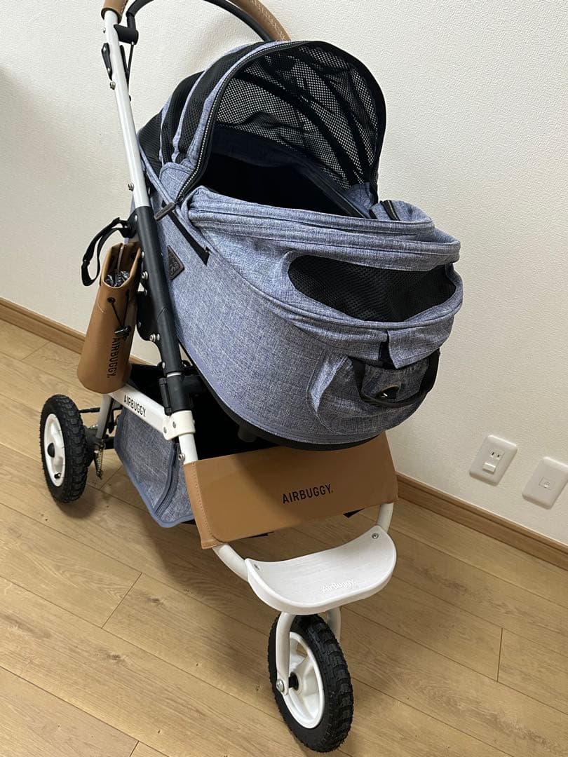 AIRBUGGY ペットカート メランジデニム　オフロードタイヤ　ラージサイズ