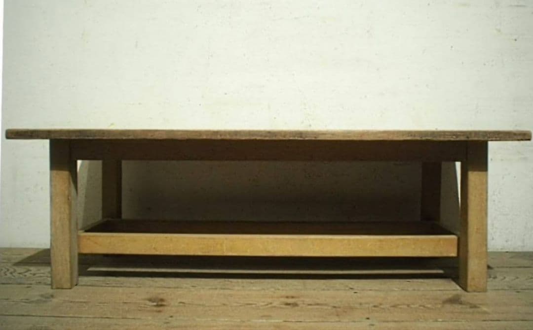 1077 ヴィンテージ　ラワンのベンチ　椅子　イス　チェア　ローテーブル　レトロ