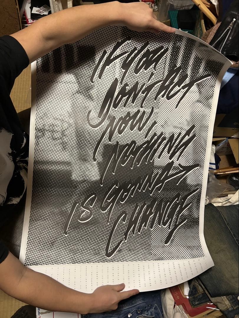 超巨大MOGNO6 NOCOFFEE ノーコーヒー　メッセージポスター　kyne