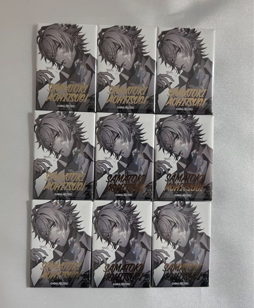 ヒプノシスマイク ヒプマイ メタリック スクエア 缶バッジ 左馬刻 9th