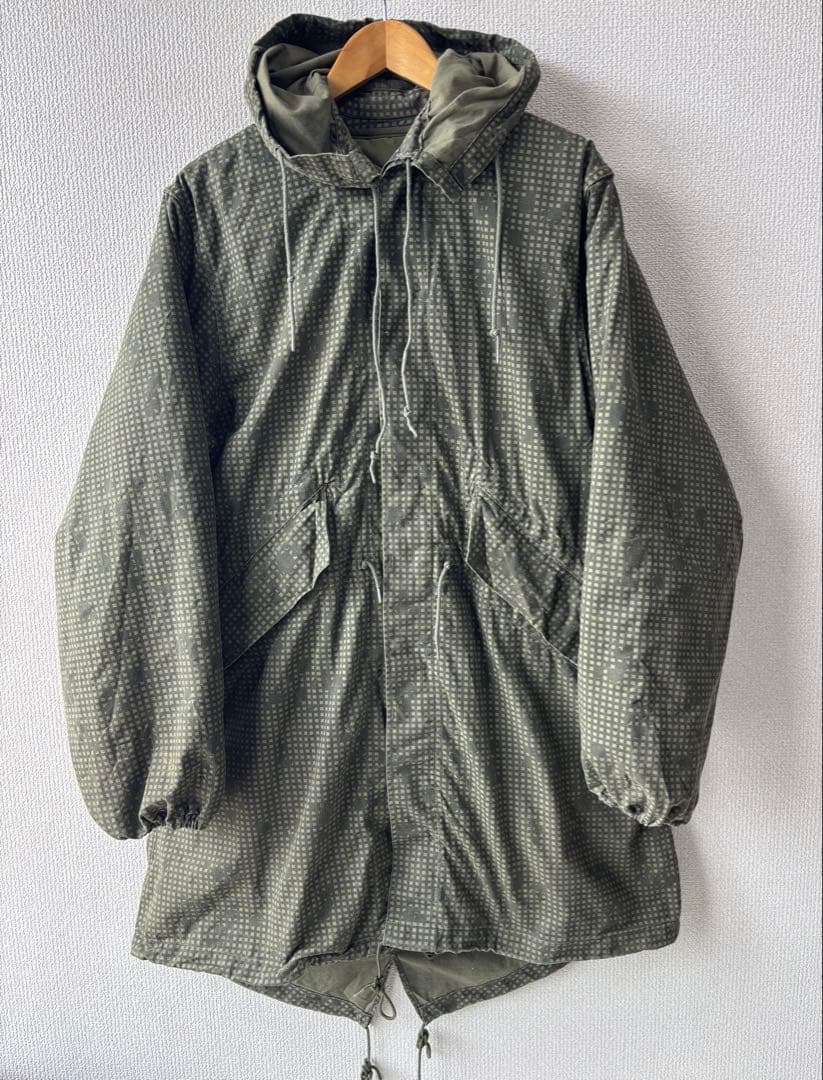 80s ナイト デザート カモ パーカー M フィッシュテール 迷彩 ビンテージ