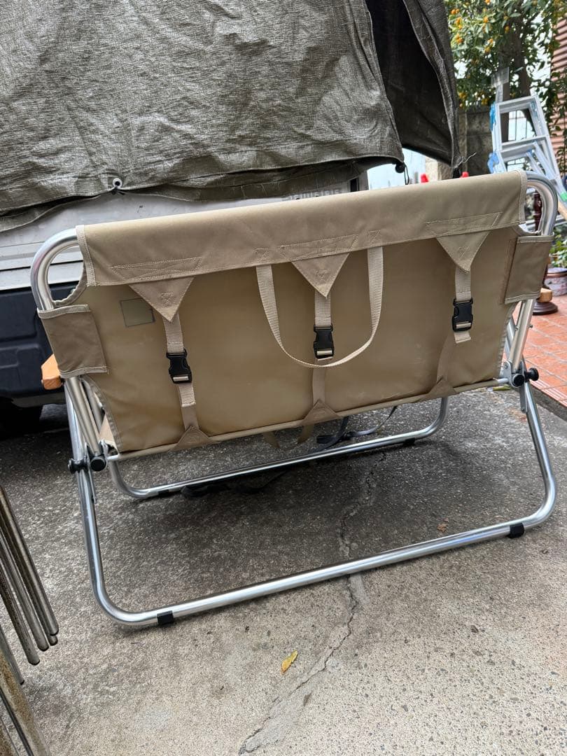 DOD グッドラックソファ ベージュ 2人掛け 折りたたみチェア キャンプ