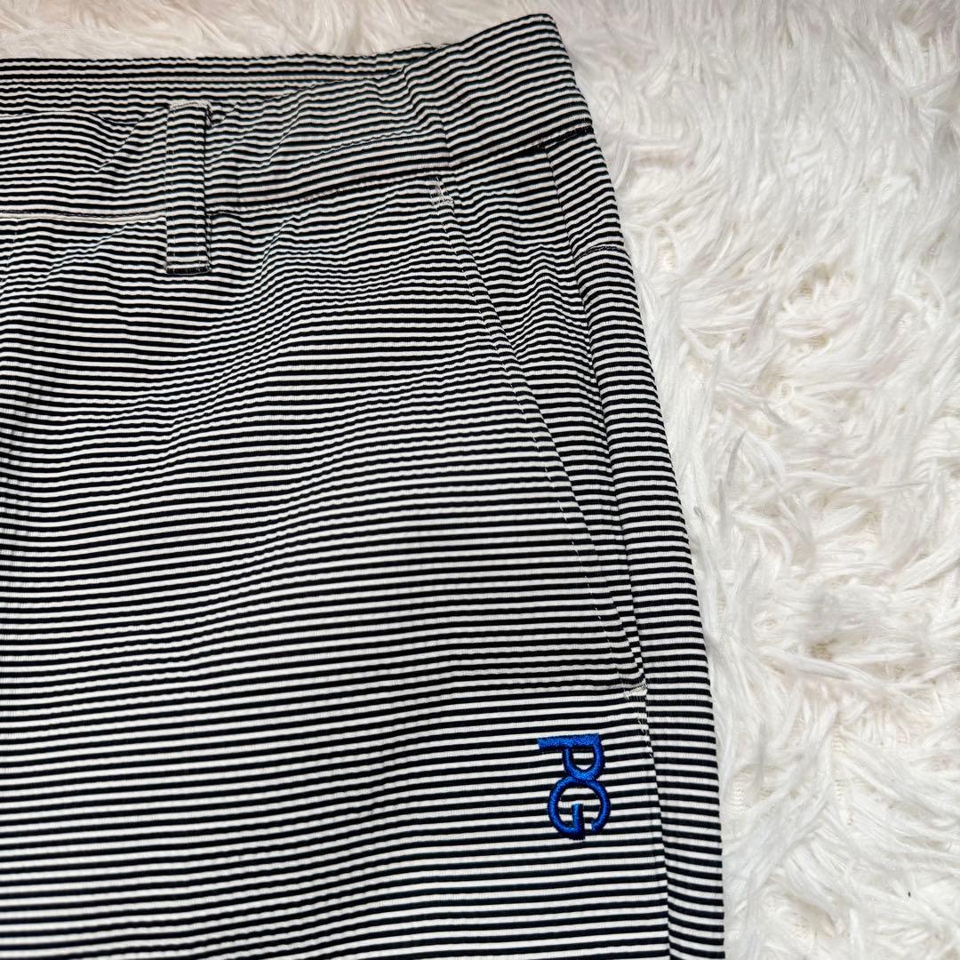 BB2様未使用級 パーリーゲイツ ドビーストレッチ ストライプパンツ PG リン