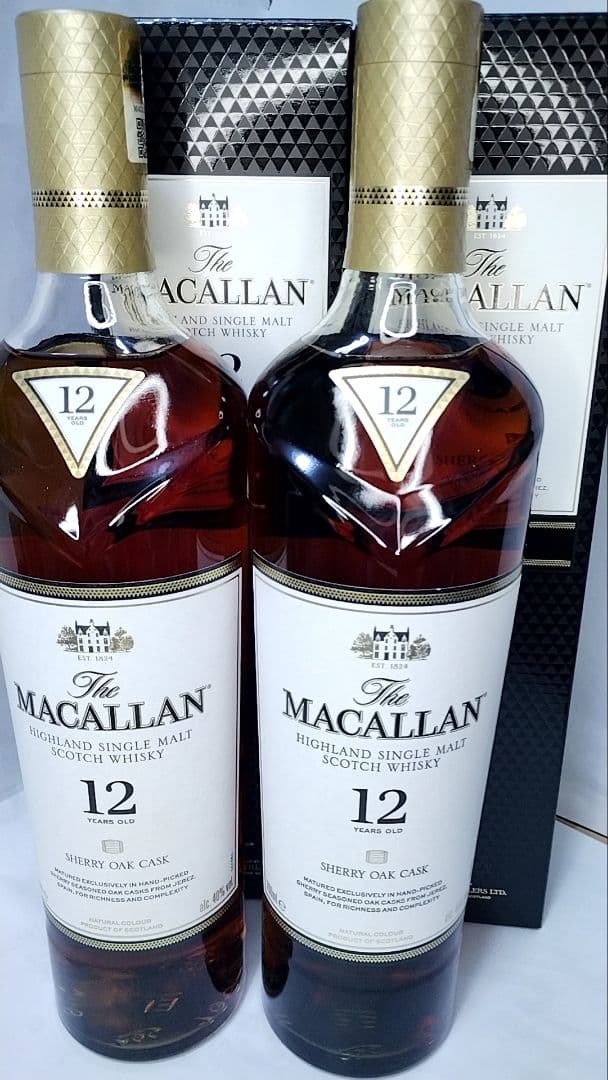 マッカラン12年 シェリーオークカスク 2本セット 700mL 40% 箱付