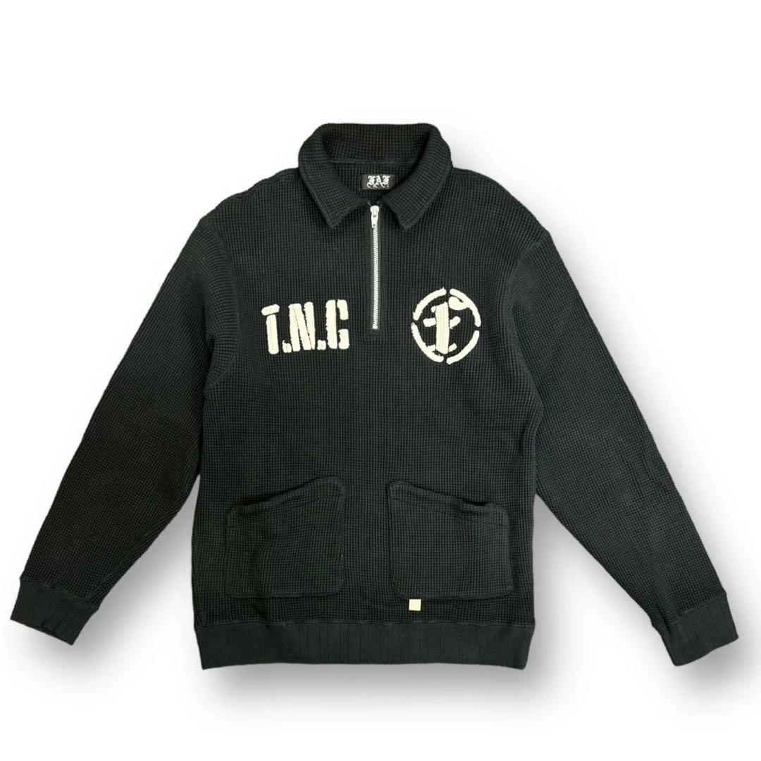 fake ass flowers ハーフジップスウェット