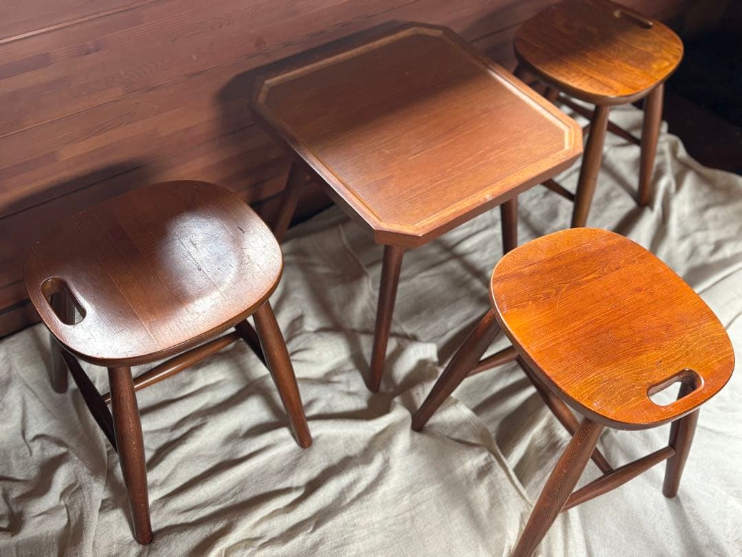 キツツキマークの小さなカフェセット