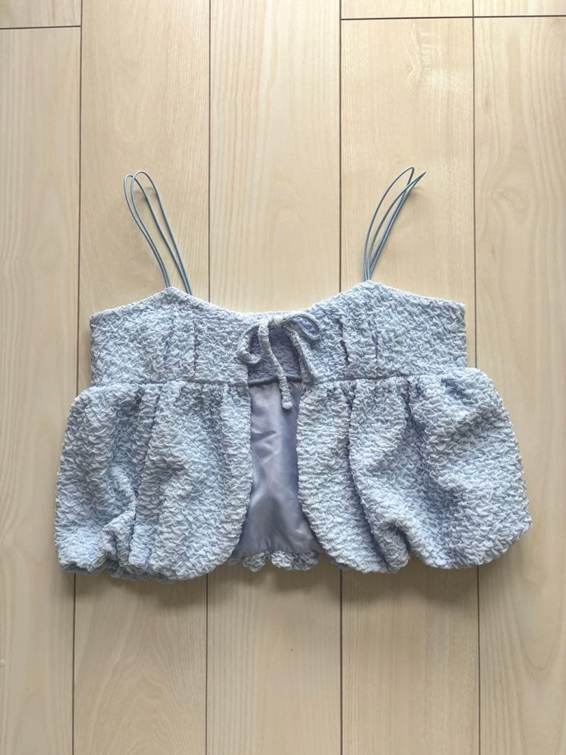 トップス POPPY BALLOON RIBBON CAMI (BLUE)