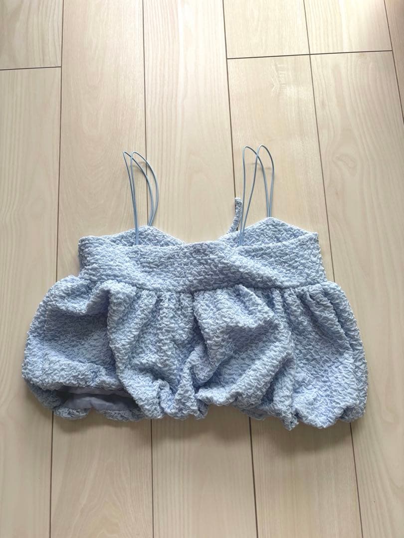 トップス POPPY BALLOON RIBBON CAMI (BLUE)