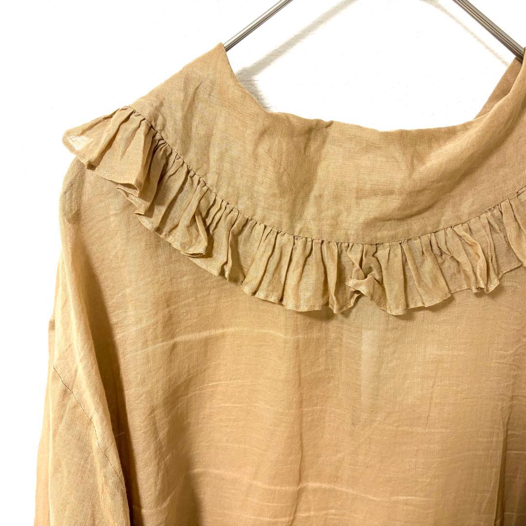 Heriter オーガンジーフリルカラーブラウス エリテ