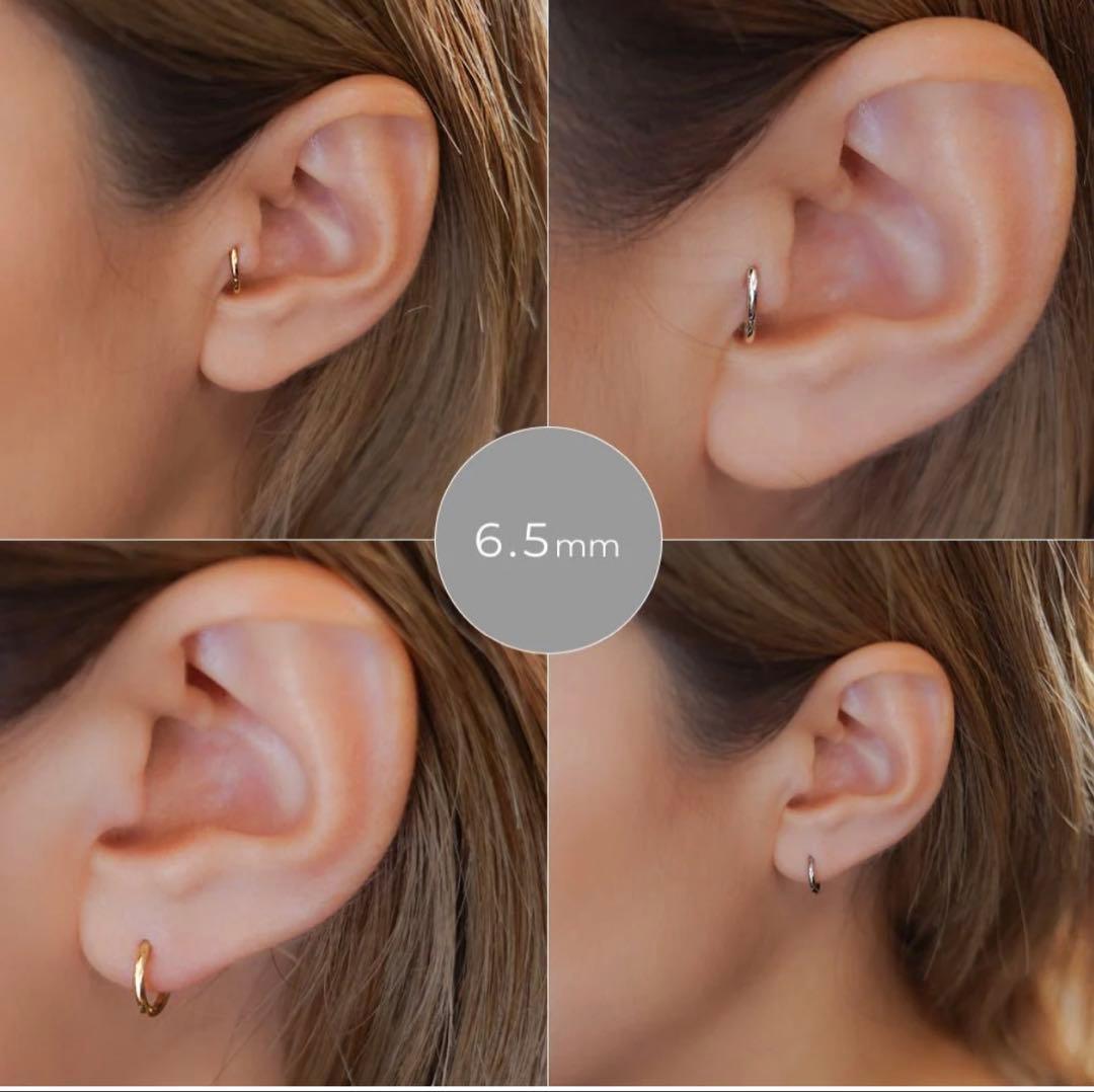 ピコレット フープピアス K18 16G イエローゴールド 6.5mm 片耳用