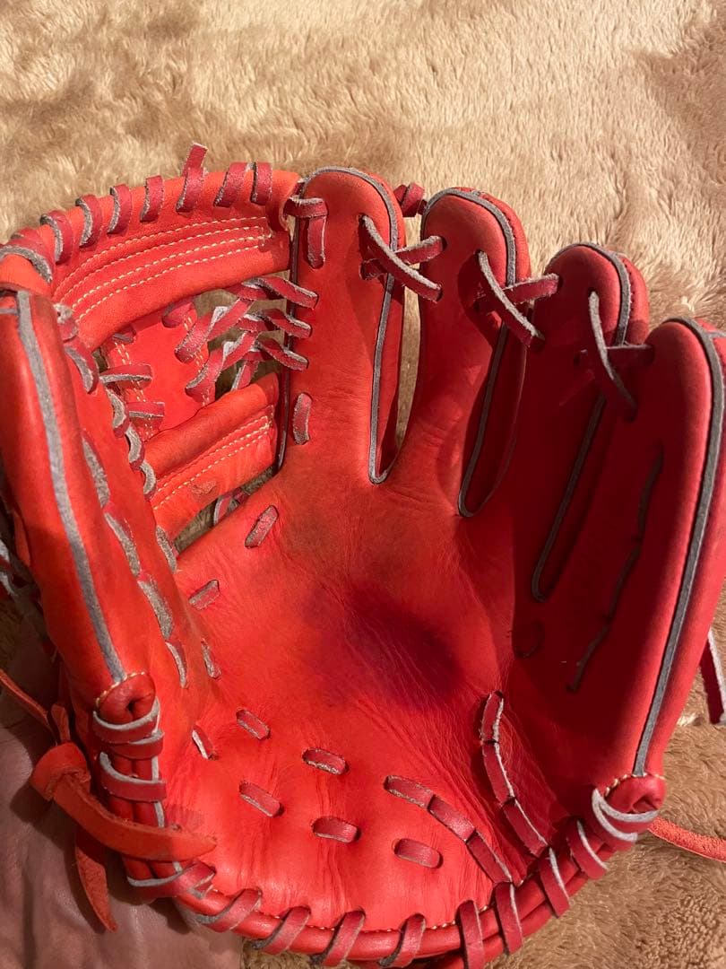 Under Armour IW 軟式グローブ レッドオレンジ