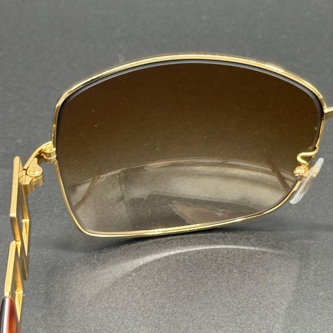 極美品　ブルガリ　サングラス　鼈甲　ゴールドフレーム　ブラウンレンズ