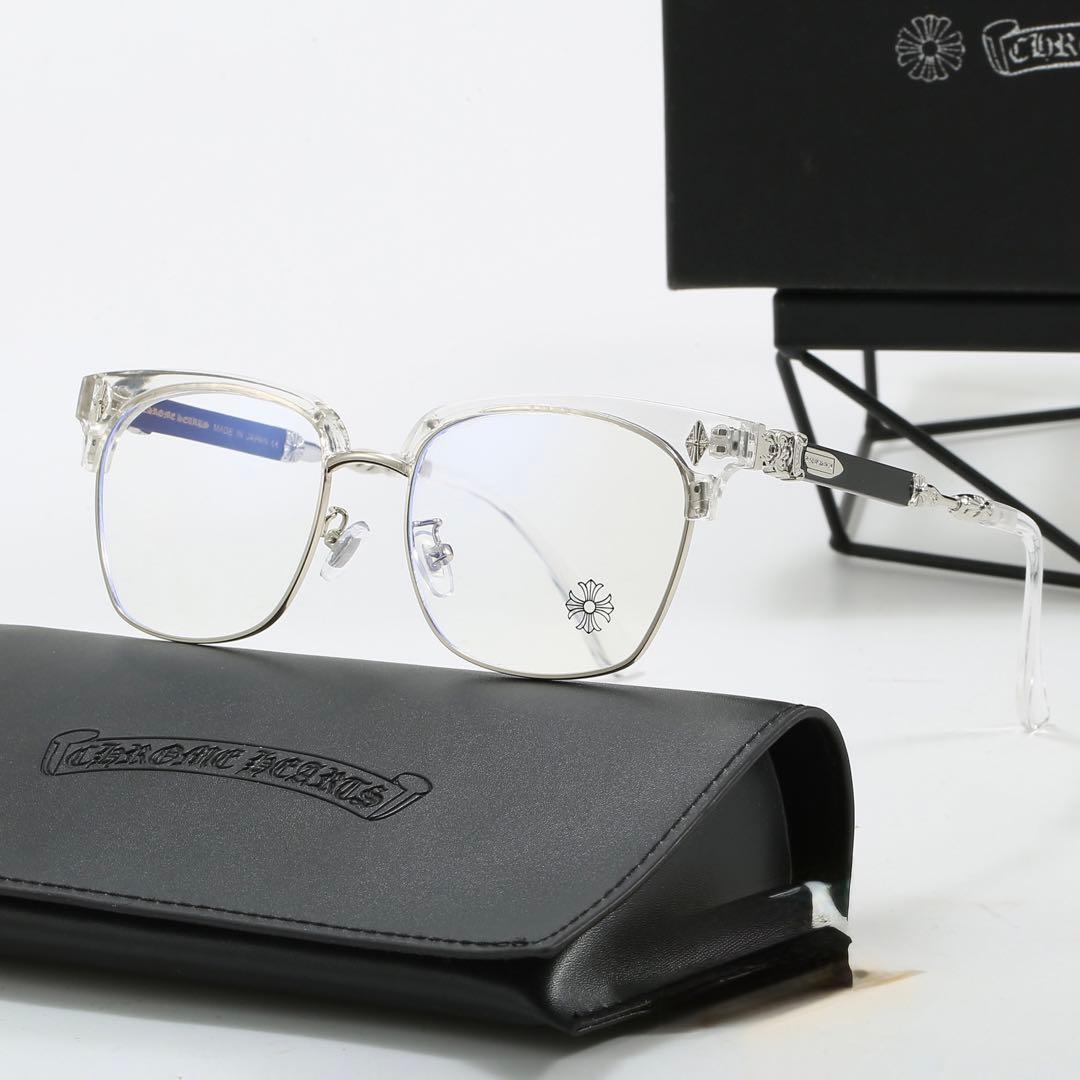 装飾クリアシルバー伊達メガネ 「クロムハーツ好き必見‼︎」メガネ サングラス