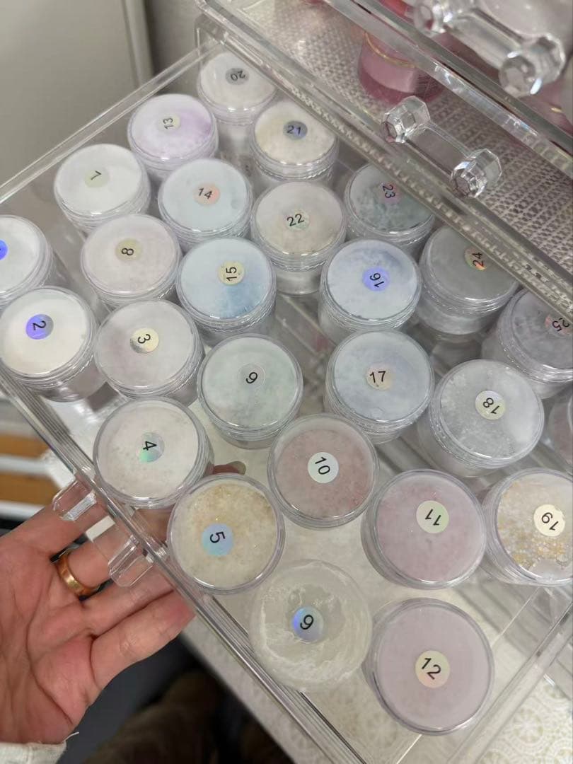 有色ラメ入りアクリルパウダー 116個セット