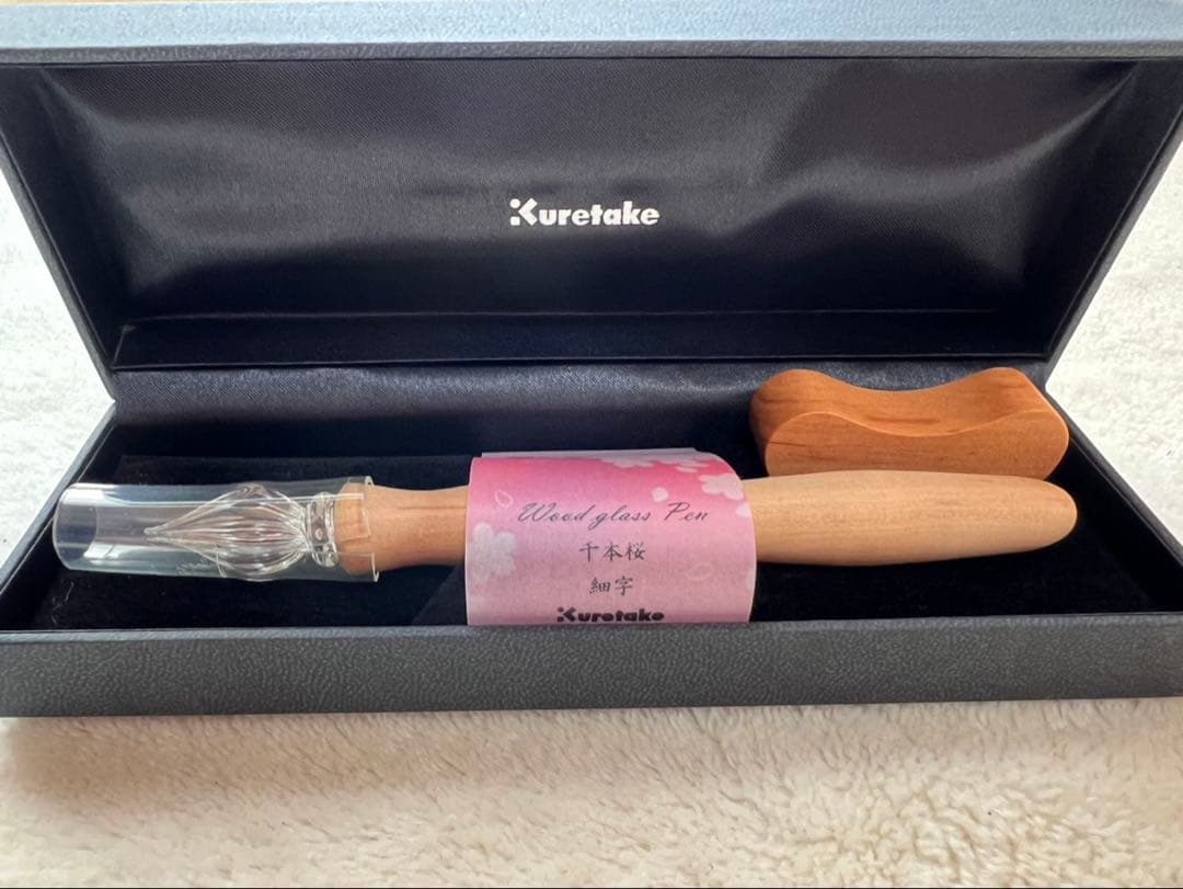 新品未使用 呉竹 ウッドガラスペン 細字 千本桜