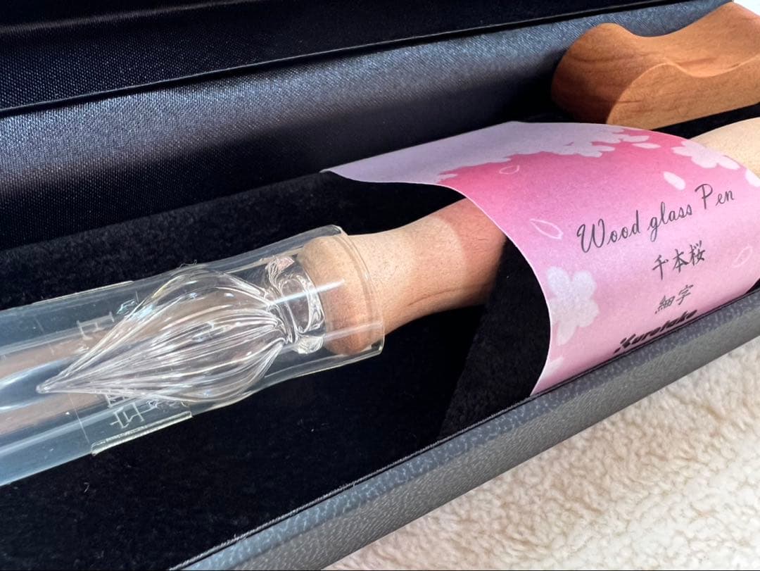 新品未使用 呉竹 ウッドガラスペン 細字 千本桜