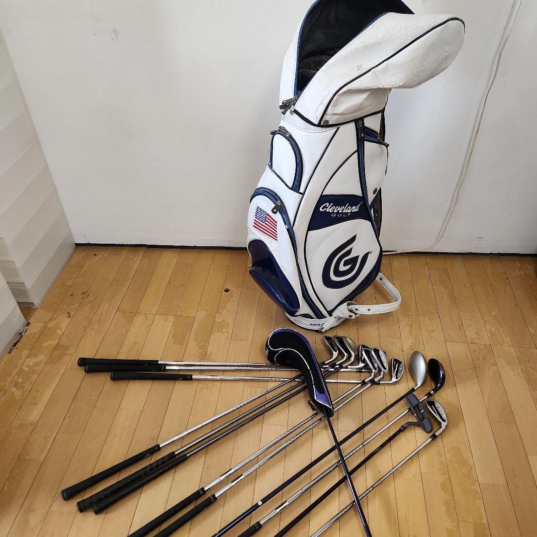 Cleveland ゴルフキャディバッグ ホワイト/ブルー