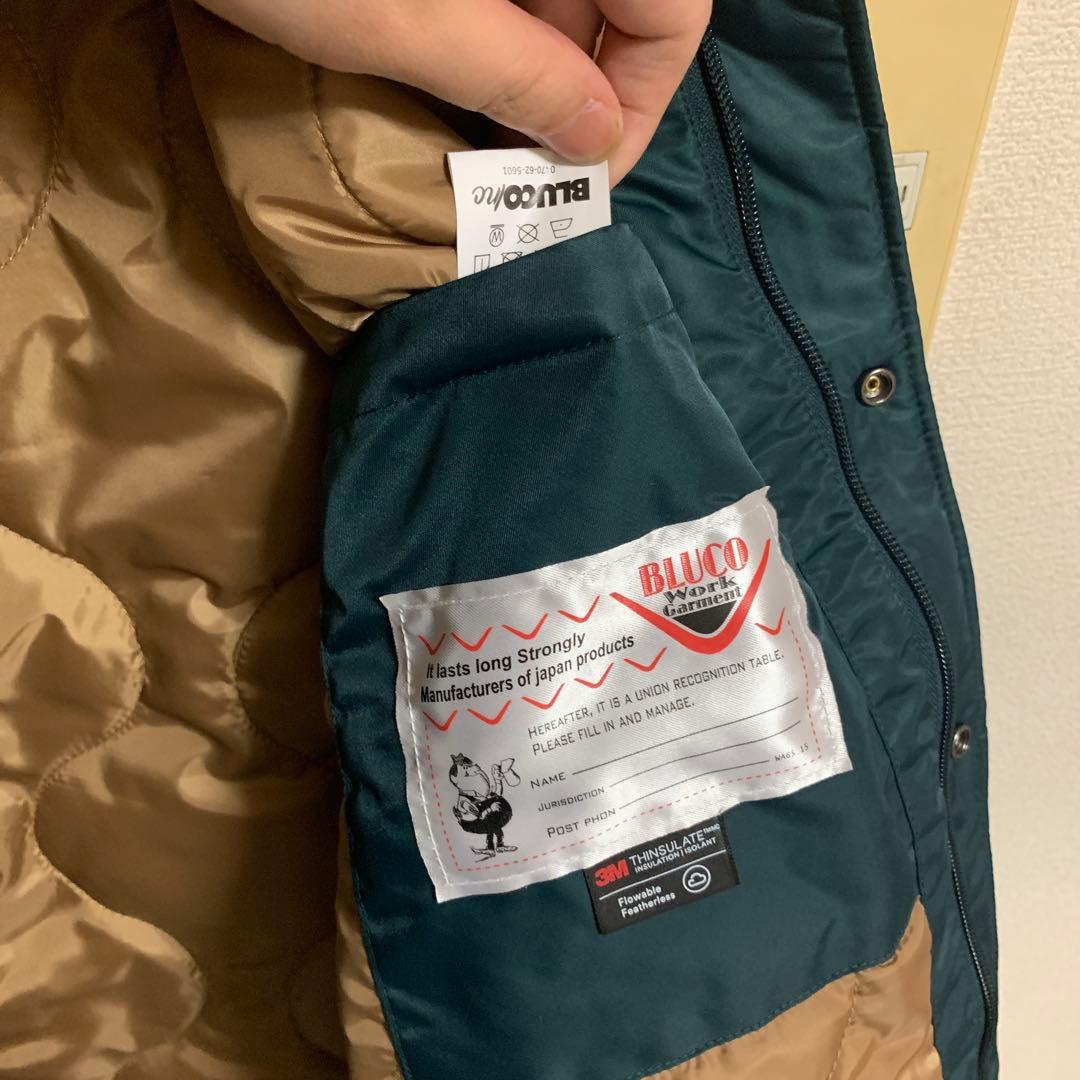 BLUCO/ブルコ　T/C コーチジャケット　キルティングライニング　M