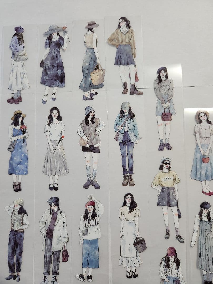 コラージュ素材 海外 マスキングテープ 人物 1ループ 切り売り おすそ分け