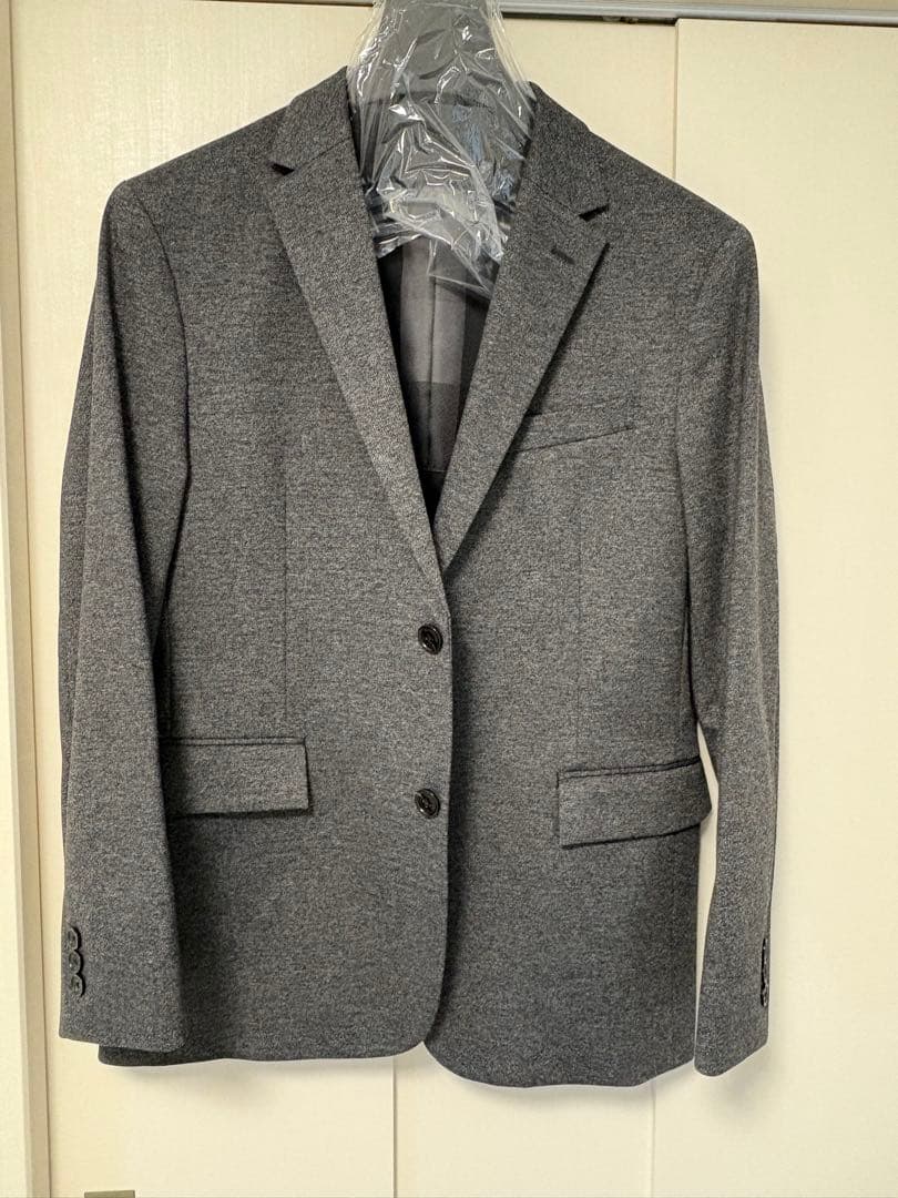 【定価55,000円】BLACK LABEL グレー ビジネスジャケット LL