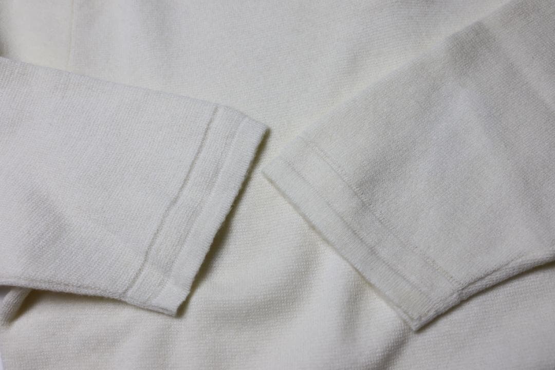 HERMES ホワイト ハーフジップ セーター エルメス S メンズ