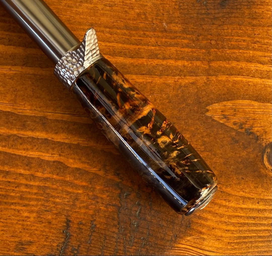 トラウトグリップ　ガンメタ　インロッドフェルール　ベイトロッド　天然木グリップ