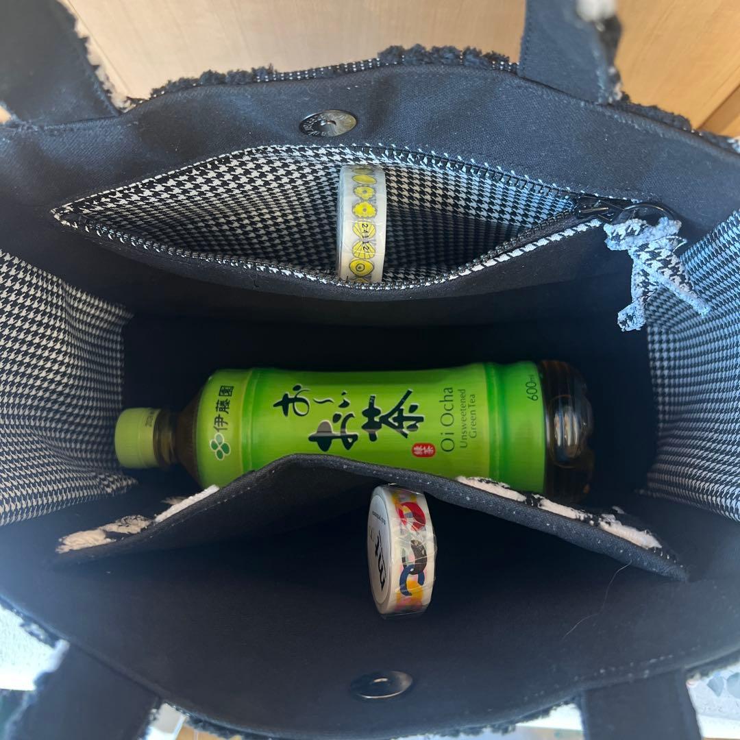 のびしろ応援【ジョリーフルール】もふもふサイドポケット付　M S パンダブラック