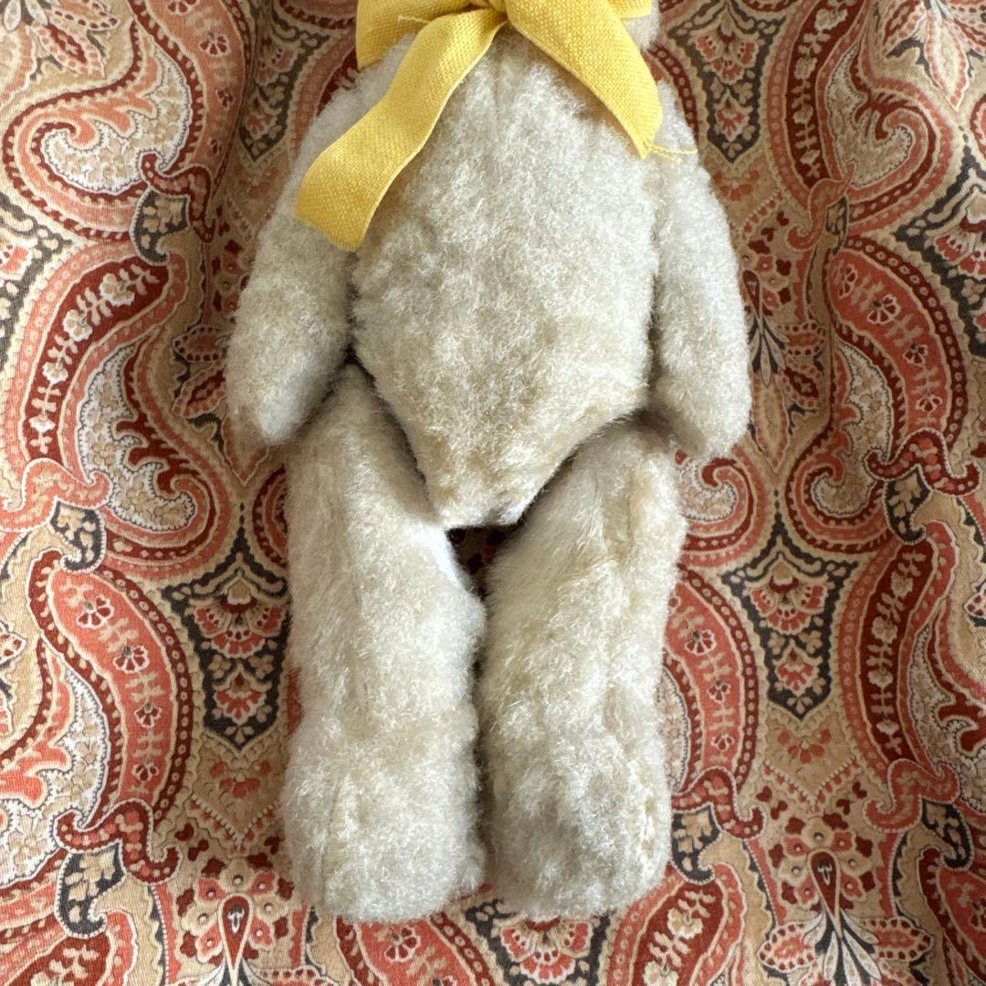 ドイツヴィンテージベア　ピーナッツベア　ホワイト　ドイツアンティークベア