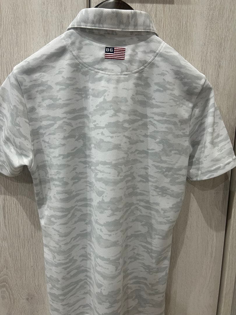 BRIEFING 迷彩柄ポロシャツ ホワイト