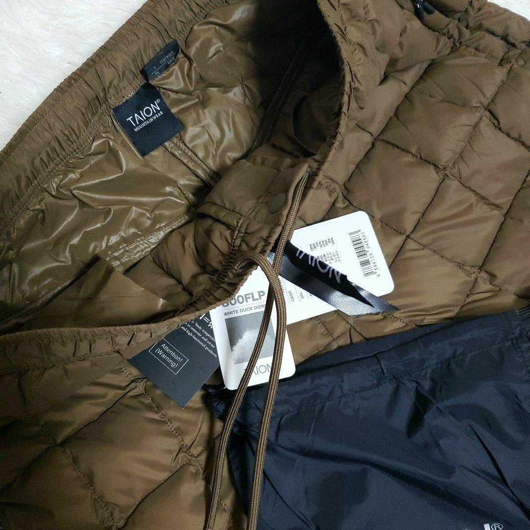 新品タグ付　TAION マウンテン ダウンパンツ ユニセックス XL ブラウン