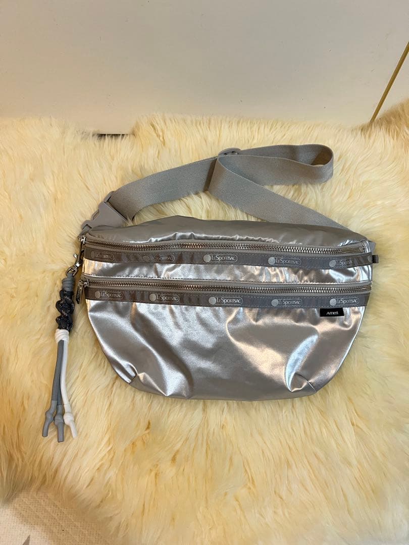 MyuLeSportsac×Ameri ショルダーバッグ シルバー　レスポ