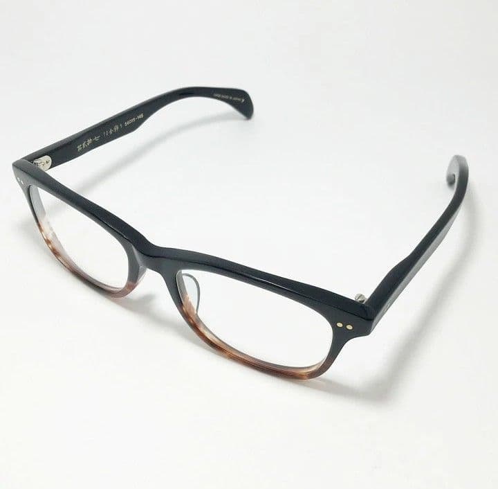 ★匠 角矢甚治郎作【鯖江メガネ・新品】伊達メガネ　セルロイドフレーム　其27-ヲ