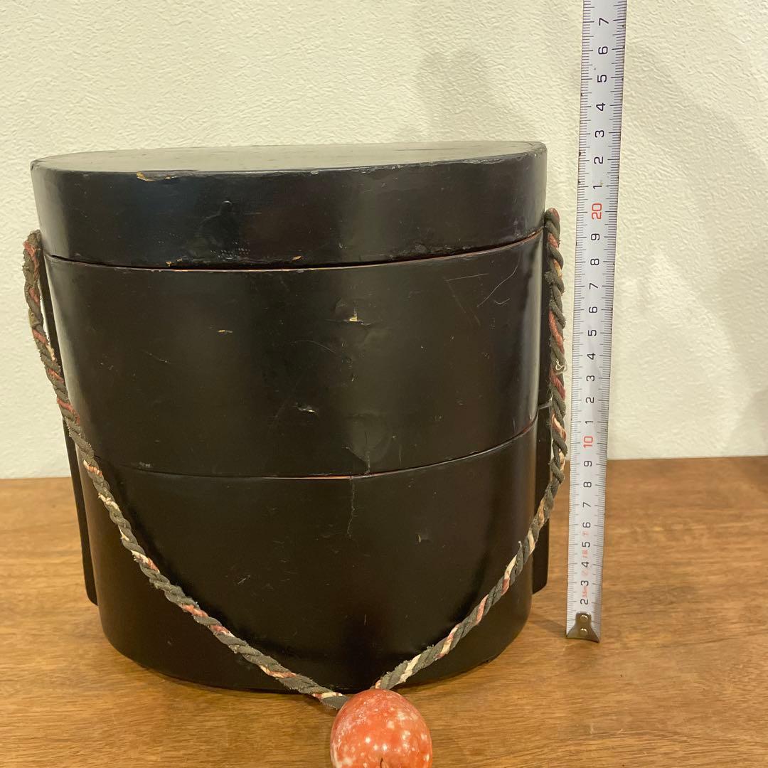 弁当箱　時代物　骨董　漆塗り　古美術　古道具
