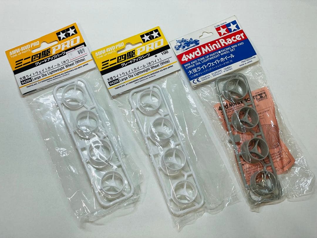 ミニ四駆　大径ライトウェイトホイール　6色8個セット