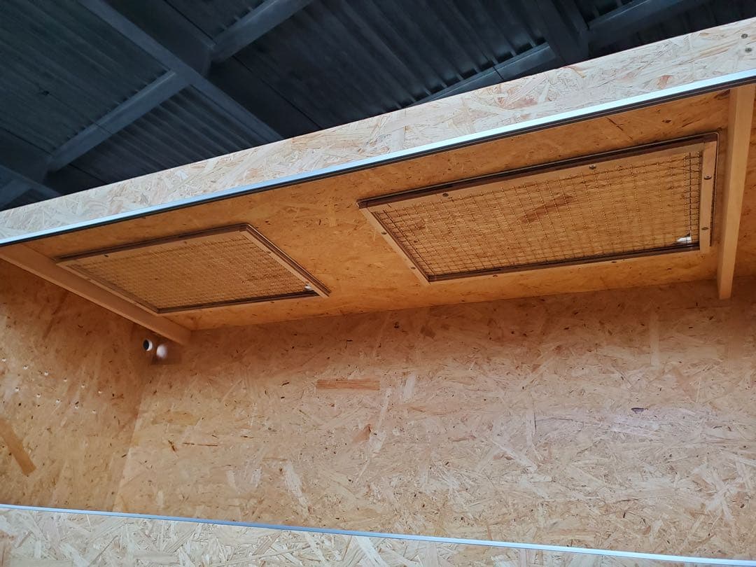 爬虫類ケージ 160×80×80㎝ 金網② 付け木③