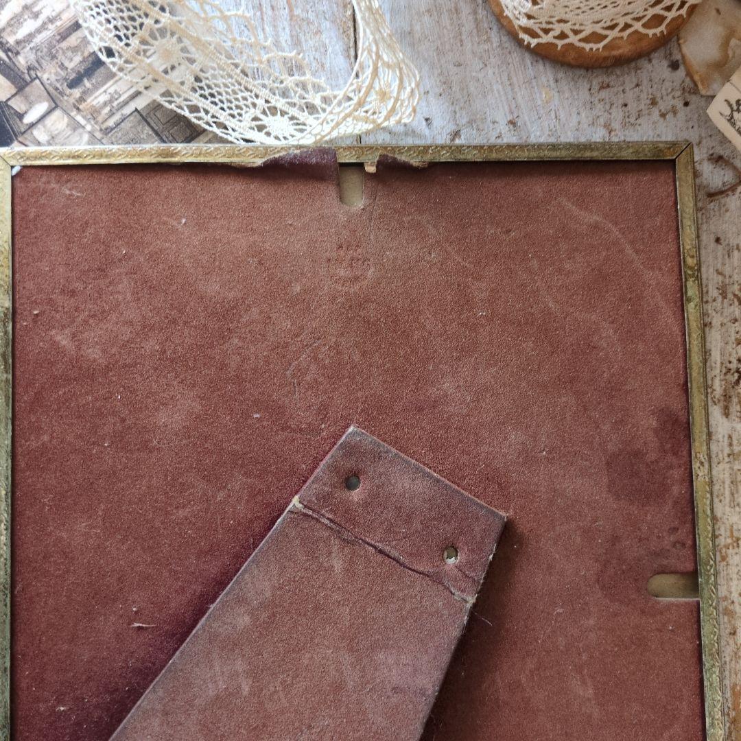 フランス　アンティーク　フレーム　ナポレオン　銅版画　セット　フォトスタンド