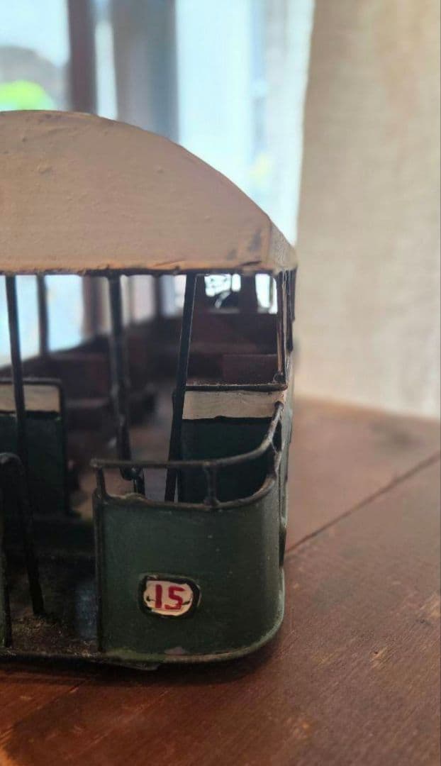 LUMIERE 緑色路面電車モデル型模型 /ヴィンテージフランス