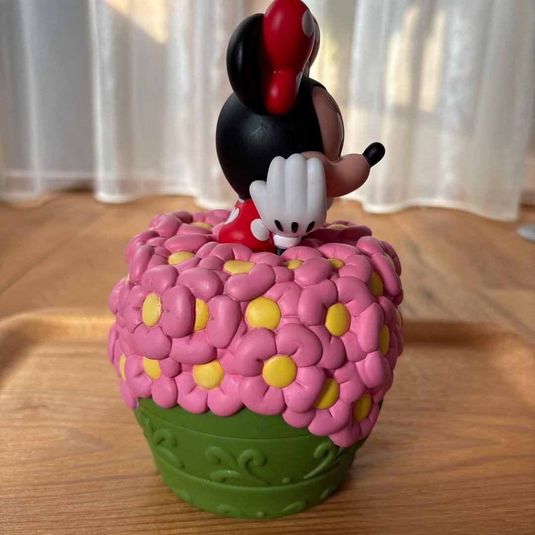 レア！ミニーマウス 花の鉢 貯金箱　ディズニーリゾート