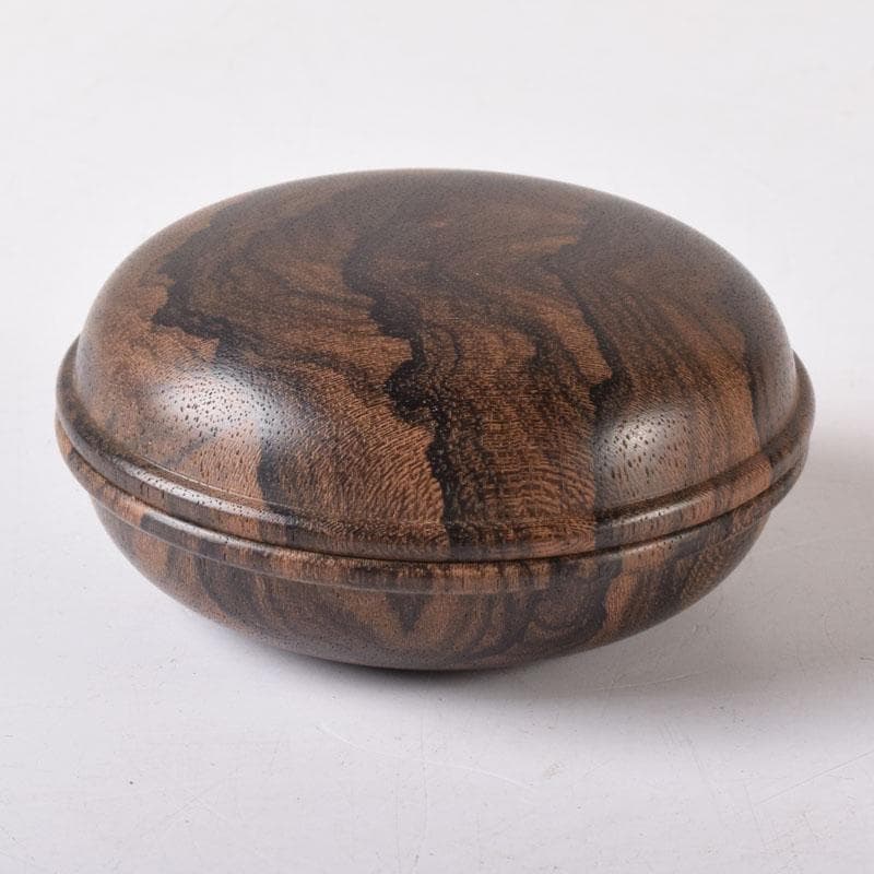 茶道具　黒柿　香合　共布　共箱　V　7633