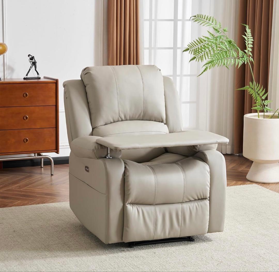 YEKOTECH リクライニングソファー 電動 高さ調節可能な可動テーブル付き