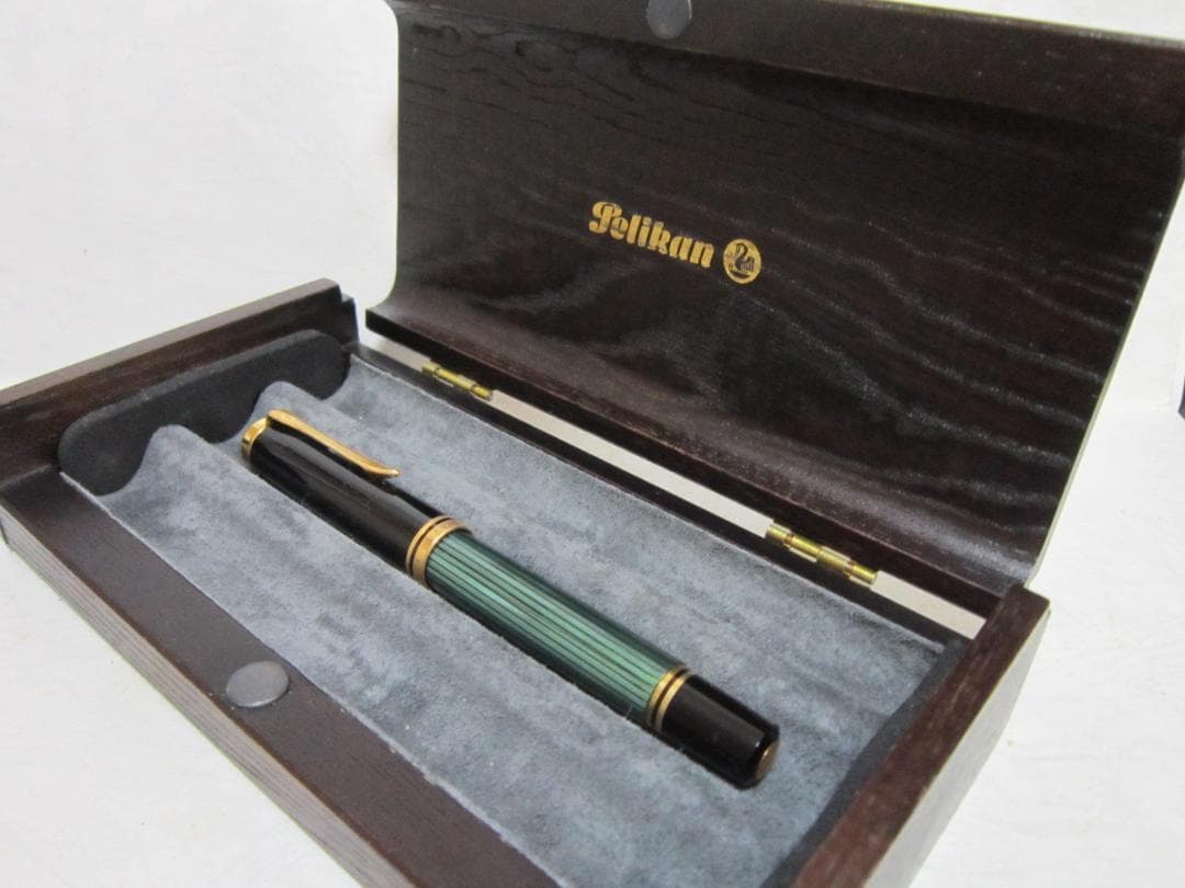 ペリカン　万年筆　ペンケース　木製　セミアンティーク品　万年筆は参考品